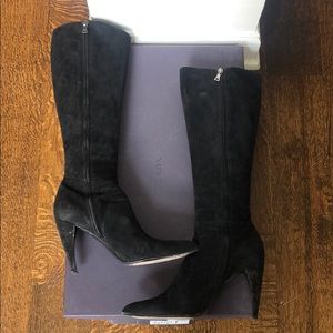 Prada suede tall boots